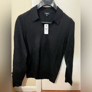 Express Black V-Neck Knit Top